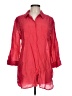 Chico's Red 3/4 Sleeve Button-Down Shirt Size Lg (2) - photo 1