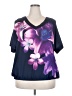 Beverly Drive 100% Polyester Purple Short Sleeve Top Size 2X - photo 1