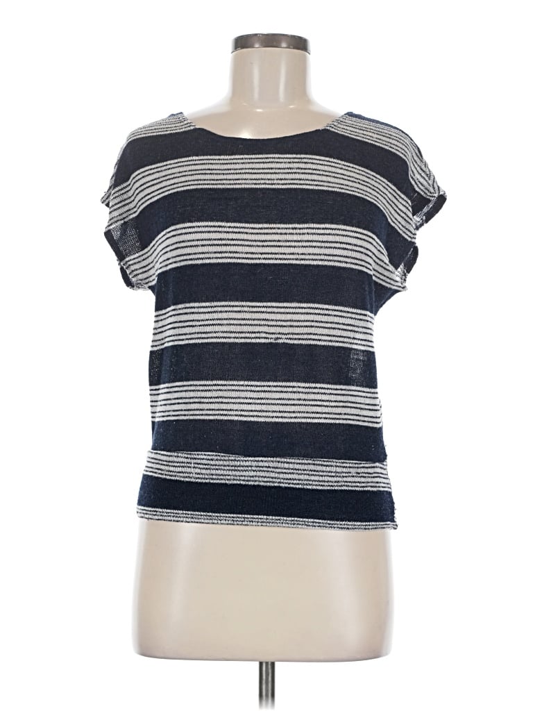 Pre-owned A. Byer Short Sleeve Top Blue Boatneck Tops