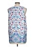 Adrienne Vittadini 100% Polyester Blue Sleeveless Blouse Size L - photo 2