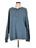 Basic Editions Blue Long Sleeve Henley Size L - photo 1