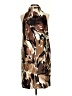 Taylor 100% Silk Camo Brown Cocktail Dress Size 4 - photo 1