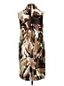 Taylor 100% Silk Camo Brown Cocktail Dress Size 4 - photo 2