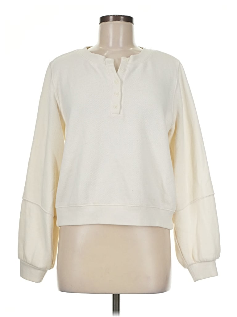 Pre-owned Z Supply Long Sleeve Blouse In Ivory