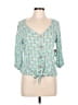 Miley + Molly Teal 3/4 Sleeve Blouse Size L (estimated) - photo 1
