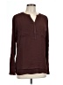 Joan Rivers 100% Polyester Burgundy Long Sleeve Blouse Size L - photo 1