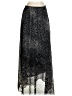 One World 100% Polyester Animal Print Silver Casual Skirt Size S - photo 2