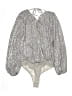 Lulus 100% Polyester Silver Long Sleeve Blouse Size S - photo 1