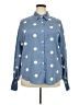 Unbranded 100% Polyester Polka Dots Blue Long Sleeve Blouse Size 2X - photo 1