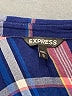 Express 100% Rayon Plaid Blue Long Sleeve Button-Down Shirt Size XL - photo 7
