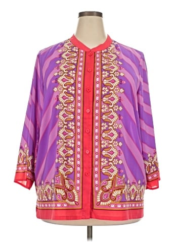 Bob Mackie Long Sleeve Blouse (view 1)
