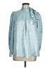Gracia 100% Polyester Teal Long Sleeve Blouse Size M - photo 1