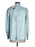 Gracia 100% Polyester Teal Long Sleeve Blouse Size M - photo 2