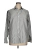 Everlane 100% Cotton Stripes Silver Long Sleeve Button-Down Shirt Size 14 - photo 1