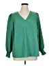 Shein Curve 100% Polyester Green Long Sleeve Blouse Size 16 Plus (2) - photo 1