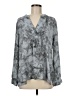 41Hawthorn 100% Polyester Gray Long Sleeve Blouse Size M - photo 1
