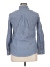 Thakoon Floral Stripes Blue Long Sleeve Button-Down Shirt Size L - photo 2