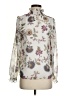 Unbranded Floral Ivory Long Sleeve Blouse Size XS - photo 1