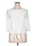 BCX White 3/4 Sleeve Top Size L - photo 1