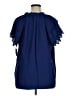 Catherine Malandrino Blue Short Sleeve Blouse Size 1X - photo 2