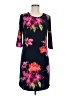 Assorted Brands Print Black Cocktail Dress Size M - photo 1