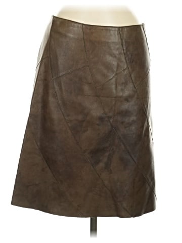 Elie Tahari Leather Skirt (view 1)