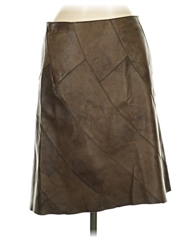 Elie Tahari Leather Skirt (view 2)