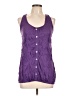 Self Esteem 100% Polyester Purple Sleeveless Blouse Size L - photo 1