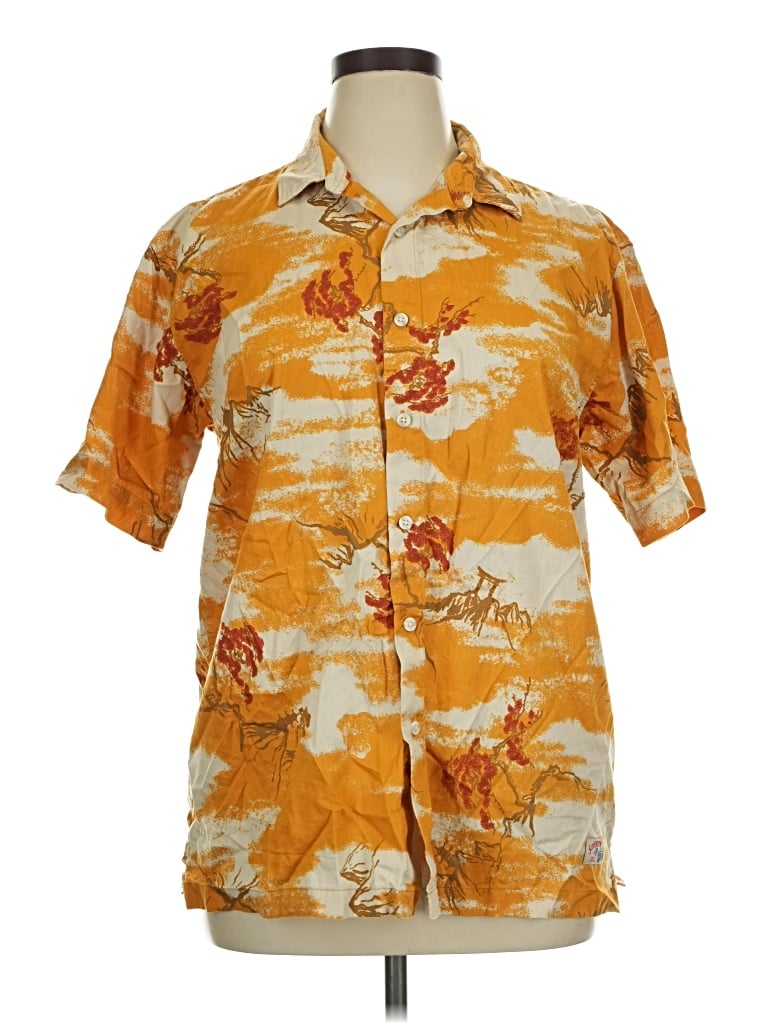 Pre-owned Superdry Short Sleeve Button Down Shirt In Orange