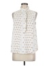 Ann Taylor 100% Polyester Polka Dots Ivory Sleeveless Blouse Size S - photo 1