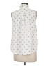 Ann Taylor 100% Polyester Polka Dots Ivory Sleeveless Blouse Size S - photo 2