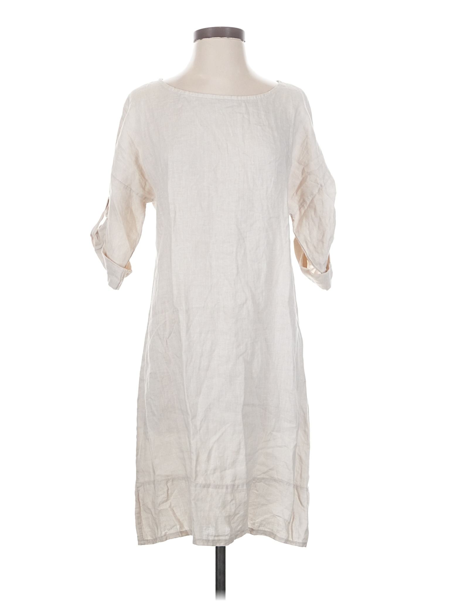 ladies button down dress Miss Circle Women's Gabriella White Cotton Eyelet Button Up Long Sleeve Shirt Dress