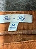 She + Sky Solid Brown Denim Skirt Size M - photo 4