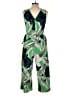 Carolina Belle Tropical Green Jumpsuit Size 10 - photo 2