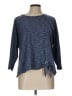 Weekends by Chico's 100% Cotton Blue Pullover Sweater Size Lg (2) - photo 1