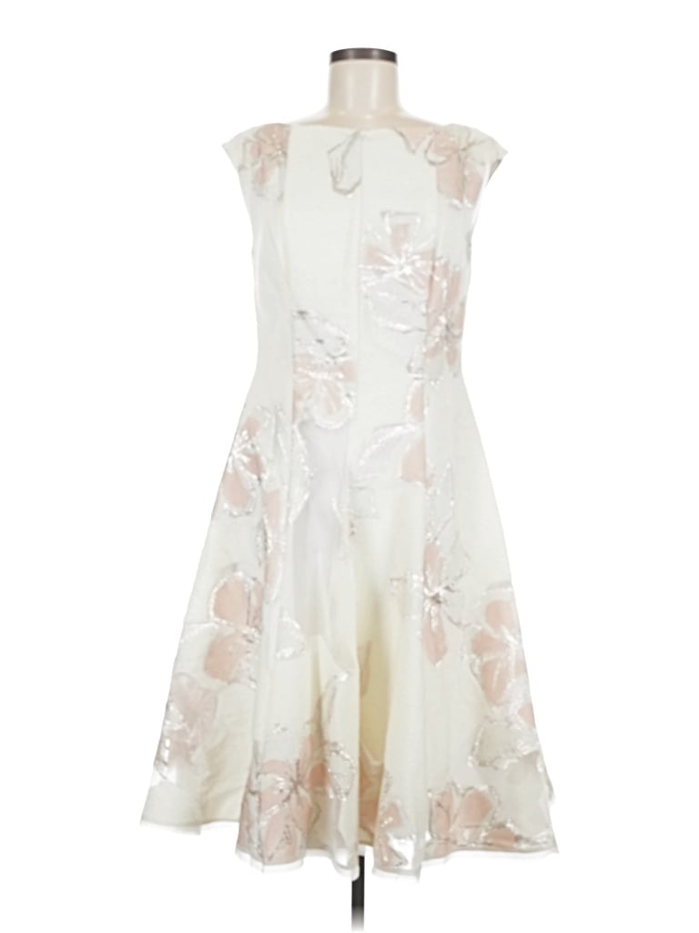 Pre-owned Talbot Runhof Cocktail Dress In Ivory