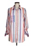Unbranded Stripes Orange Blue 3/4 Sleeve Blouse Size M - photo 1