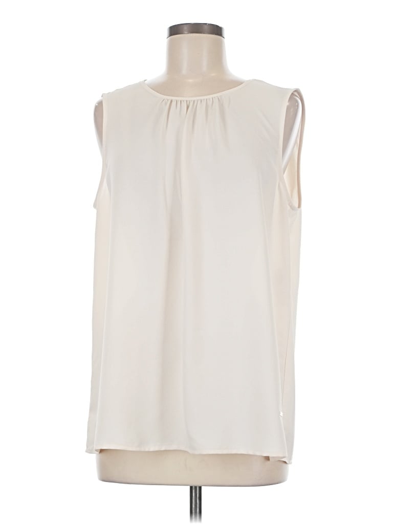 Pre-owned Anne Klein Sleeveless T-shirt In Ivory