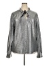 Ann Taylor LOFT 100% Polyester Metallic Silver Long Sleeve Blouse Size XXL - photo 1