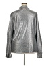 Ann Taylor LOFT 100% Polyester Metallic Silver Long Sleeve Blouse Size XXL - photo 2