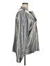 Ann Taylor LOFT 100% Polyester Metallic Silver Long Sleeve Blouse Size XXL - photo 4