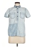 Rivet & Thread Stars Blue Short Sleeve Button-Down Shirt Size M - photo 1
