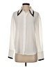 MNG 100% Polyester Color Block Ivory Long Sleeve Blouse Size 4 - photo 1