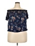 Rewind Blue Short Sleeve Blouse Size XXL - photo 1