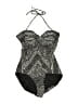 Robin Piccone Chevron-herringbone Black One Piece Swimsuit Size 10 - photo 1