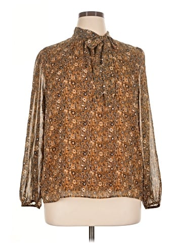 Ann Taylor Factory Long Sleeve Blouse (view 1)