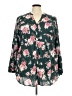Torrid 100% Rayon Floral Green 3/4 Sleeve Blouse Size 3X Plus (3) - photo 1