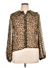 TU Animal Print Brown Long Sleeve Blouse Size 16 - photo 1