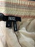 Paige 100% Viscose Stripes Yellow Shorts Size S - photo 3