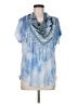 Assorted Brands Tie-dye Blue Short Sleeve Blouse Size M - photo 1